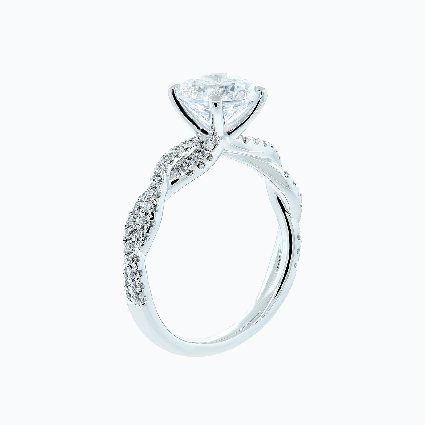 1.50 CT Round Shaped Moissanite Solitaire Twisted Engagement Ring 5