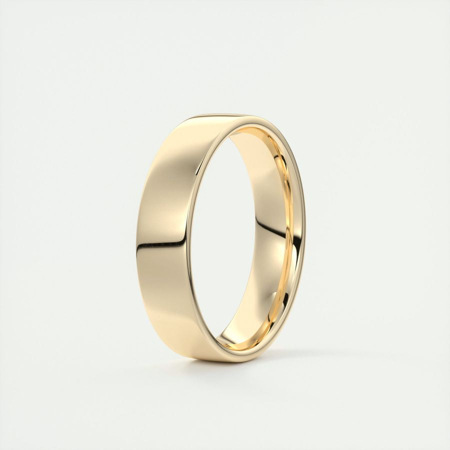 Polished Finish Regular Yellow Gold Men's Band 3