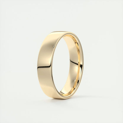 Polished Finish Regular Yellow Gold Men's Band 3