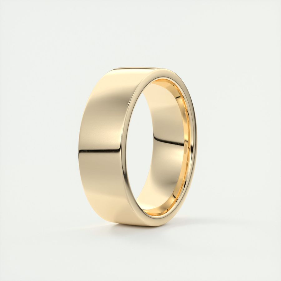 Polished Finish Classic Yellow Gold Men's Band 3