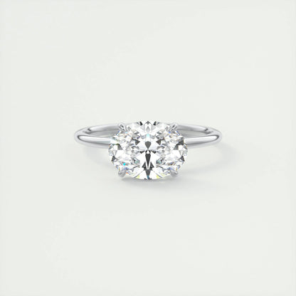 1.91 CT Oval Cut Solitaire Moissanite Engagement Ring 1