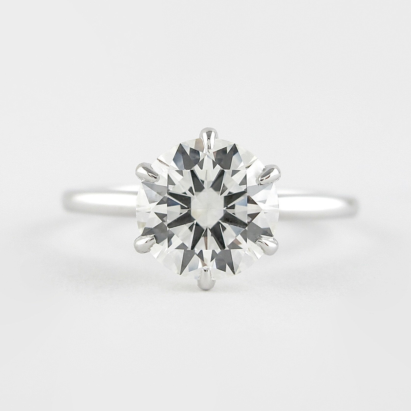 1.0 CT Round Solitaire Style Moissanite Engagement Ring 1
