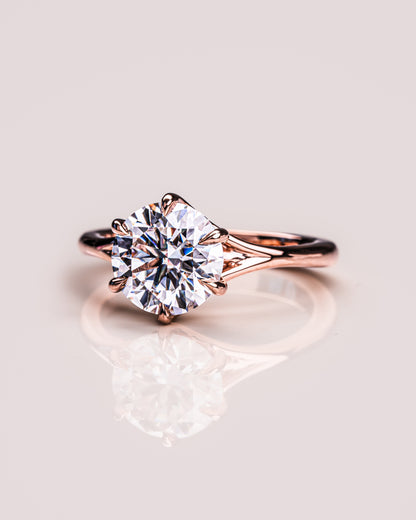 1.9 CT Round Solitaire Moissanite Engagement Ring 8