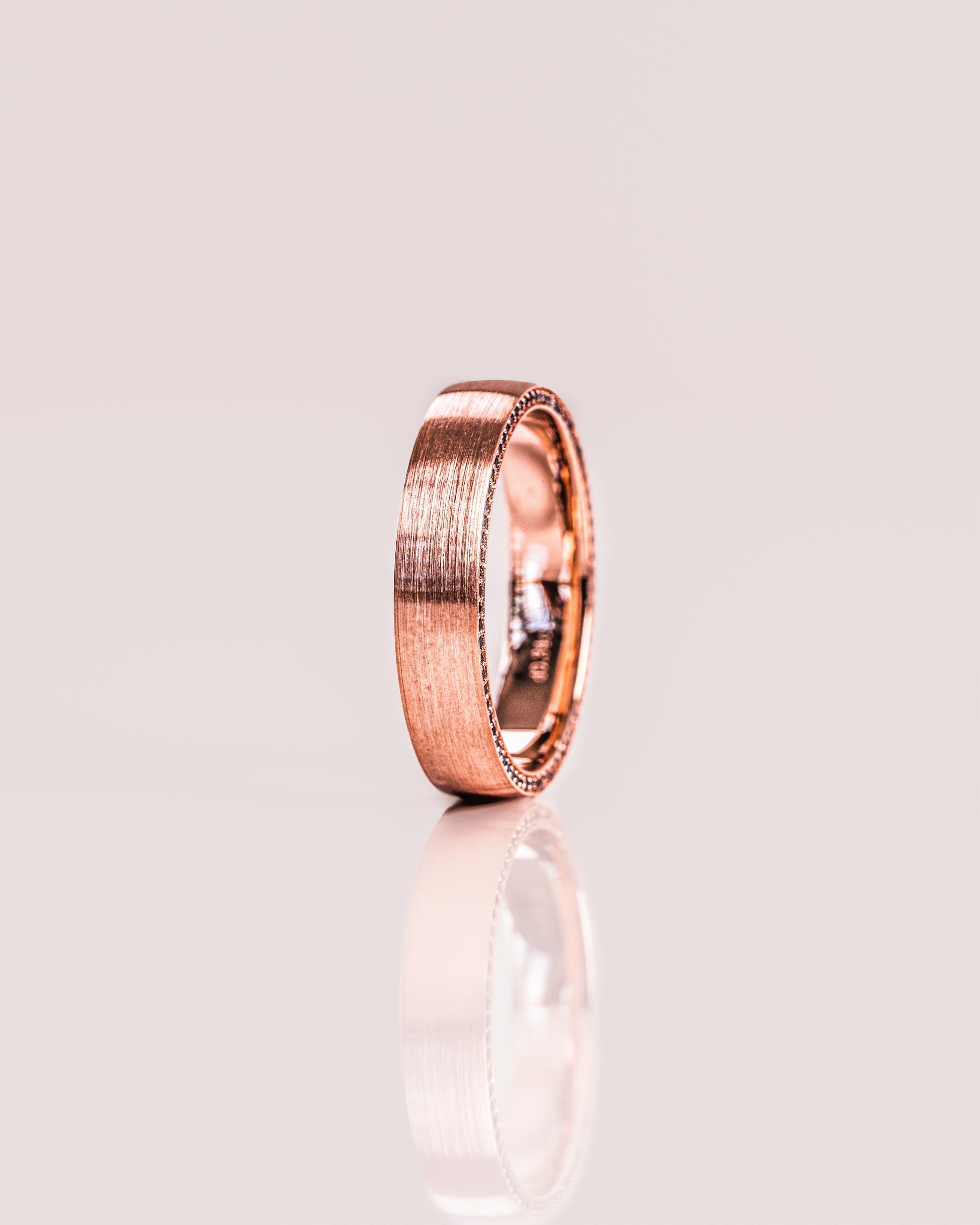 Classic Brushed-Finish Rose Gold Men's Band 6