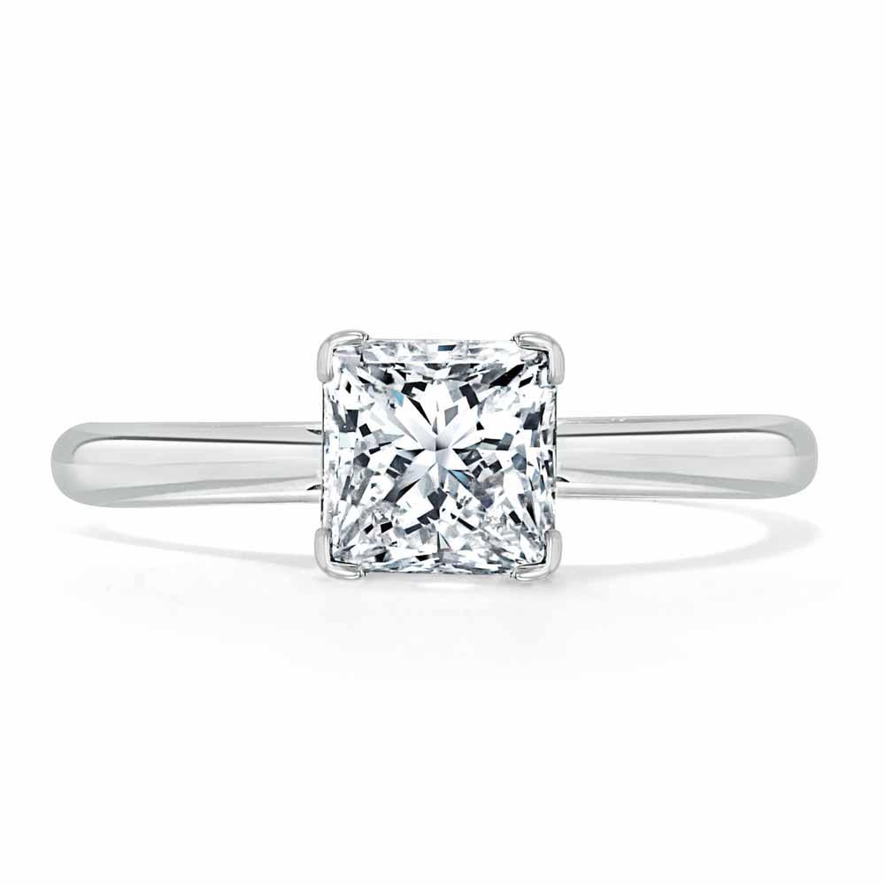 1.0 CT Cushion Cut Moissanite Solitaire Engagement Ring 1