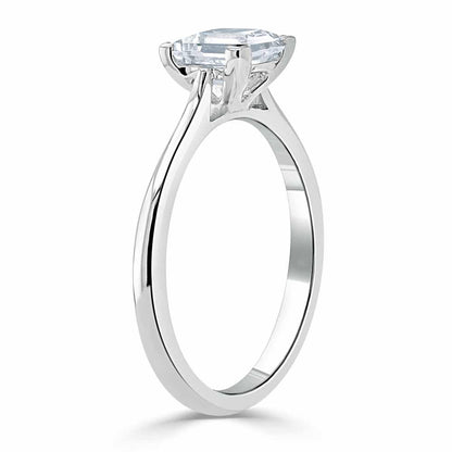 1.0 CT Cushion Cut Moissanite Solitaire Engagement Ring 2