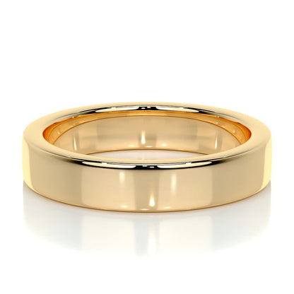 Polished Finish Yellow Gold Classic Men's Band 8