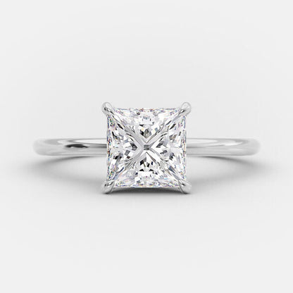 1.35 CT Princess Cut Solitaire Moissanite Engagement Ring 4