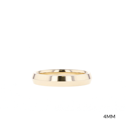 Polished Finish Yellow Gold Regular Men's Wedding Band 1